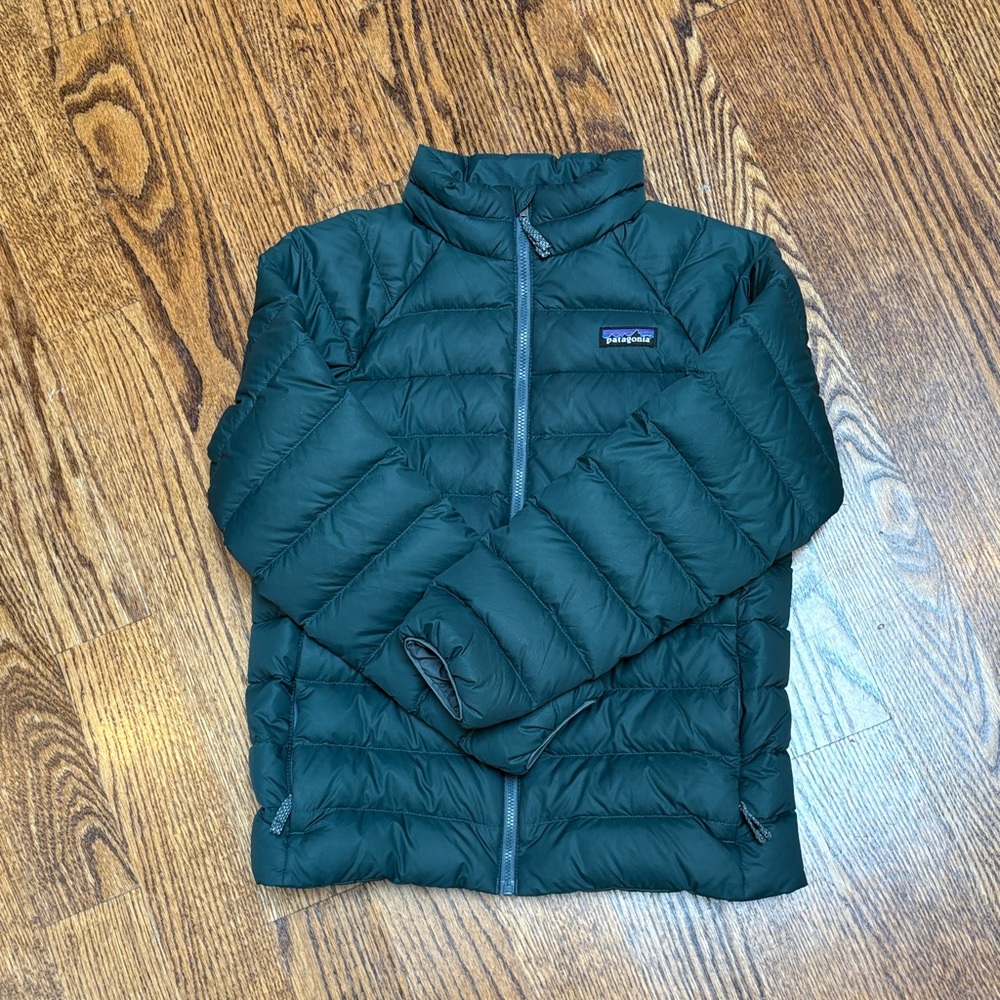 Patagonia Kids Puffer Jacket - Dark Green - M 10 - Like New